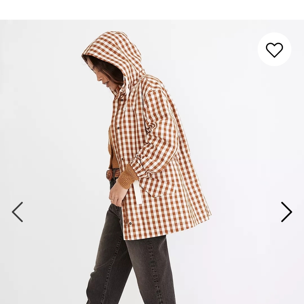 Madewell Raincloud Raincoat in Gingham